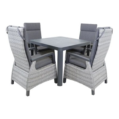Afbeelding van Lesli Living Tafel Castilla 2.0 Negro 100x100cm
