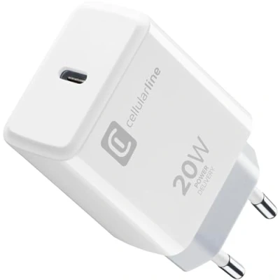 Afbeelding van Cellularline Reislader, 20W PD usb c iPhone, wit