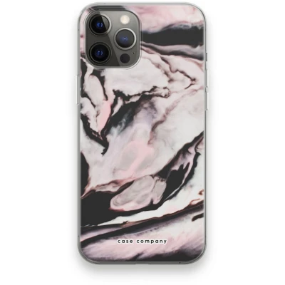 Afbeelding van Case Company® hoesje geschikt voor iPhone 12 Pro Max Roze stroom Soft Cover Telefoonhoesje Bescherming aan alle Kanten en Schermrand