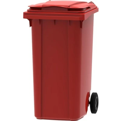 Afbeelding van Mini Rolcontainer / Afvalcontainer 240ltr Rood Rolcontainers en Afvalcontainers