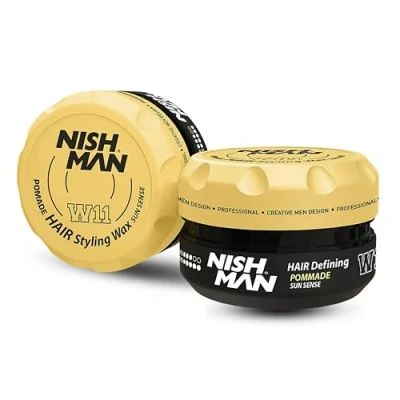 Afbeelding van Nishman Styling pomade wax flexibele voor sterke grip en glans perfect een stevige styling, verzorging langdurige look