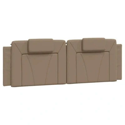 Image de vidaXL Coussin de tête lit cappuccino 160 cm similicuir