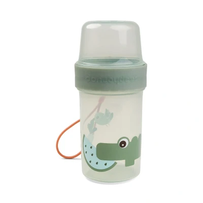 Afbeelding van Done By Deer Snackbeker To Go 2 Way Container Croco Green