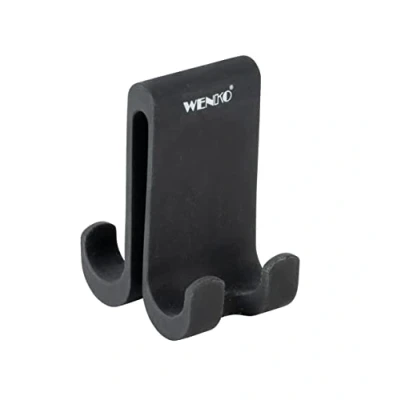 Image de WENKO Verna Duo Crochet de douche double en silicone pour cabine avec une épaisseur paroi jusqu&#039;à 10 mm, offre beaucoup d&#039;espace accrocher éponges, serviettes et accessoires