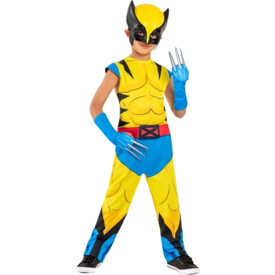 Afbeelding van Rubies Officieel Marvel Wolverine kostuum voor kinderen, maat 9 10