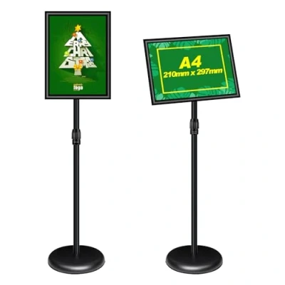 Afbeelding van A4 staande tafel, voor posters, reclame, verkoop, zwart