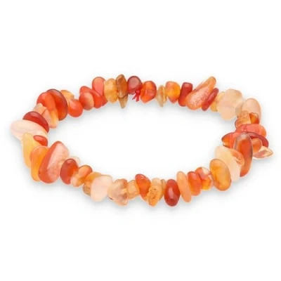 Afbeelding van Lebensquelle Plus Carneol Stralende Carneool Armband Hoogwaardige edelsteen armband, 18 centimeter, Edelsteen, citrien, Citrien