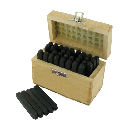 Afbeelding van Silverline 36 delige letter en cijfer stempel set