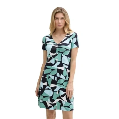 Image de TOM TAILOR Robe pour femme, 37800 Motif à pois verts et formes, 46