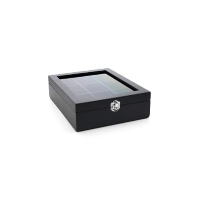 Afbeelding van Bredemeijer Tea box 9 comp. with window bamboo black