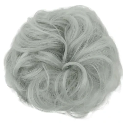 Image de CAISHA XL Postiche Choucho Avoir Les Cheveux Relevés Volumineux Bouclé Chignon Gris G33E