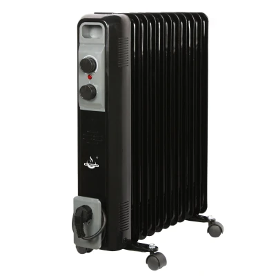 Afbeelding van El Fuego elektrische mobiele olieradiator zwart 2500W