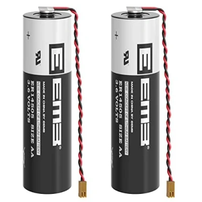 Afbeelding van EEMB 3,6 V ER6 ER14505 batterij 2600 mAh lithium compatibel met Toshiba PLC ER6VC119A/119B zwarte stekker LS14500 MDS (2 stuks)