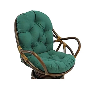 Afbeelding van Mott kussen met hoge rug voor relaxstoel, rotan hangstoel, eierstoel, balkon, terras, tuin, blauw