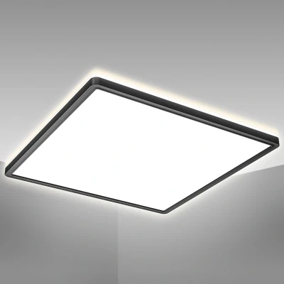 Afbeelding van B.K. Licht plafondlamp zwart led paneel l: 42cm plafonniére 4.000K 3.000Lm 22W