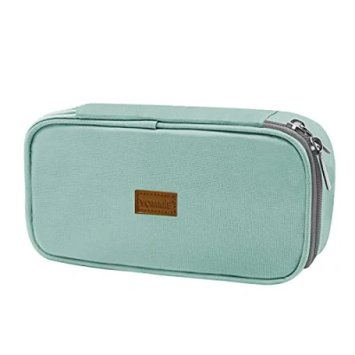 Afbeelding van XXL Etui Oxford pennenetui met ritssluiting, enkele etui, pennenetui, organizer voor tieners, jongens en meisjes, turquoise,