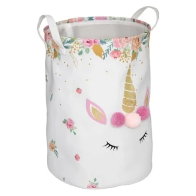 Afbeelding van Atmosphera Opbergmand unicorn groot polyester kinderkamer D35 x H50 cm