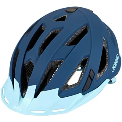 Afbeelding van Abus Urban I 3.0 Fietshelm LED achterlicht en insectenbescherming Core Blue L (56 61 cm)