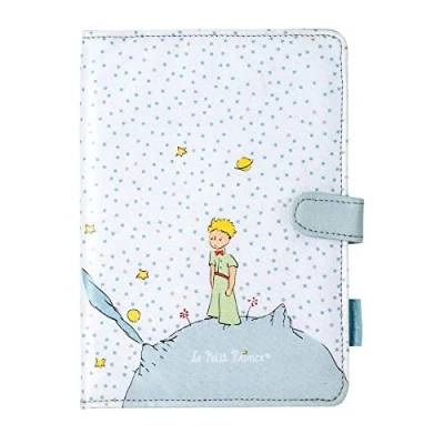 Afbeelding van Le Petit Prince Jour Paris Bescherming voor gezondheidsdagboek met sterren, klein, 17 x 23,5 cm, gecoat katoen