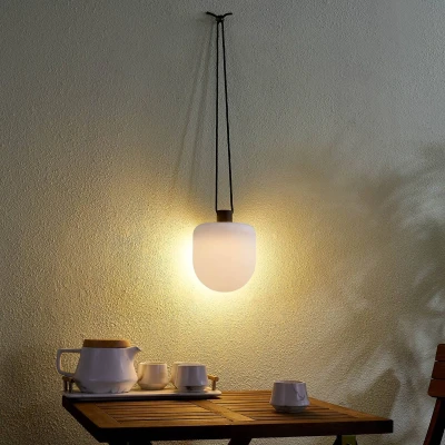Afbeelding van Lindby Hanglampen buiten met dimmer 1licht Kunststof wit, zwart Inclusief lichtbron