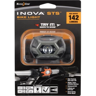 Afbeelding van Nite Ize STS Bike Light Charcoal Hoofdlamp Zwart met grijs