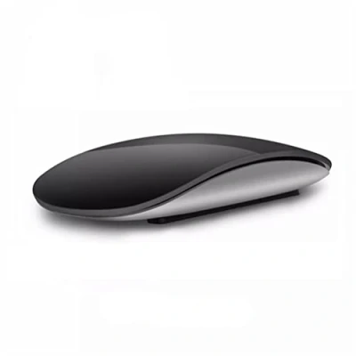 Afbeelding van N+C Draadloze muis Bluetooth 5.0 Silent Multi Arc Touch Mouse Magic Oplaadbare Compatibel met Laptop Pad Mac PC MacBook (zwart)