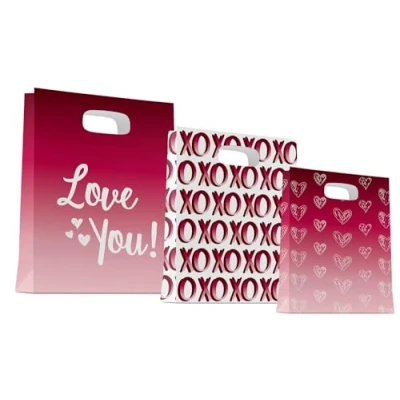 Afbeelding van Folat Cadeautasjes Ombre Love 3 stuks