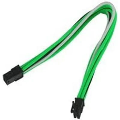 Afbeelding van Nanoxia 900900522 8 pins PCI E verlengkabel, 30 cm, groen/wit/zwart enkele sleeve