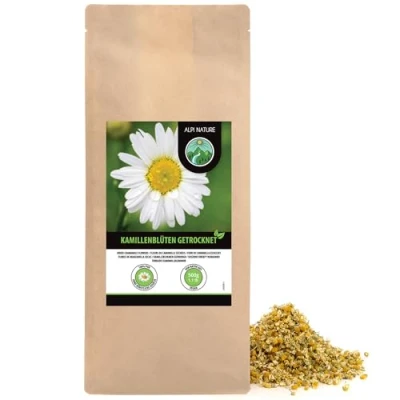 Image de Alpi Nature Camomille Infusion 500g, Fleurs de Séchées, Qualité Supérieure, Thé en Vrac
