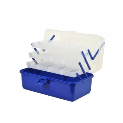 Afbeelding van Shakespeare Cantilever Box &#039;Clear/Blue&#039; Viskoffer (36x20x20cm)
