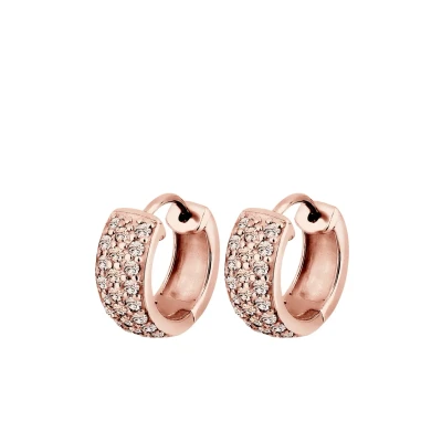 Afbeelding van Elli Creolen Kristalle Funkelnd Oorbellen, Dames, Maat: One Size, Rosa