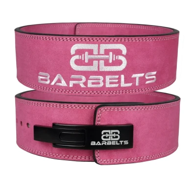 Afbeelding van Barbelts Lever belt 10mm Roze Powerlift riem
