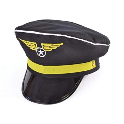 Afbeelding van Rubies Carnaval verkleed piloten pet/hoed zwart voor volwassenen one size