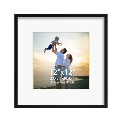 Afbeelding van EYMPEU Fotolijst 30 x cm, zonder karton, wit, 20 met wit zwarte lijst, geschikt voor huisdecoratie, 1 stuk