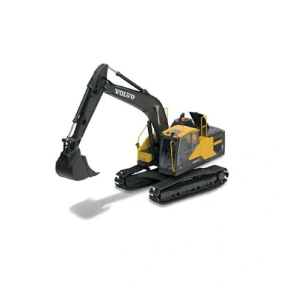 Image de Pelleteuse Bburago Volvo E215C New Holland 1:50 Noir et Jaune