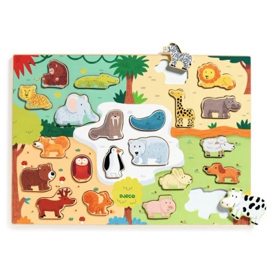 Afbeelding van Djeco reliëfpuzzel puzzlo animo 22st