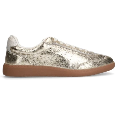Afbeelding van Sacha Dames Gouden metallic leren sneakers Maat 37
