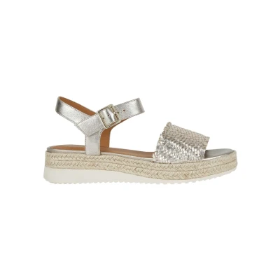 Afbeelding van Geox Espadrilles, Dames, Maat: 38.5, Champagne Leer