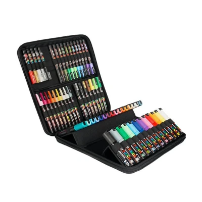 Image de Mallette posca noire 60 marqueurs assortis
