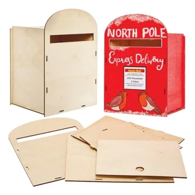 Afbeelding van Baker Ross FX846 brievenbusset 1 set, knutselen van hout om te schilderen en decoreren voor kinderen