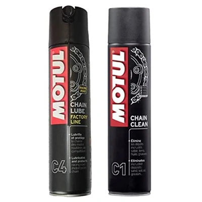 Afbeelding van Lubriphique kettingreinigingsset Motul C4 Chain LUBE 400 ml + C1 Clean