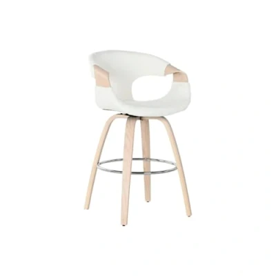 Afbeelding van Kruk Home ESPRIT Wit Hout 55,5 x 52,5 92,5 cm