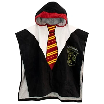 Afbeelding van Harry Potter Poncho handdoek voor jongens, zwart, Eén maat
