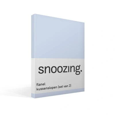 Afbeelding van Snoozing Flanel Kussenslopen Set van 2 40x60 cm Hemel