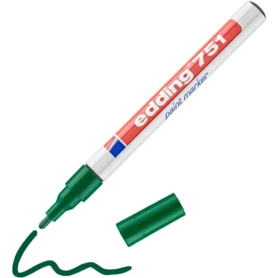 Afbeelding van Edding 751 paint marker 4 751004 Lakmarker Groen 1 mm, 2 mm
