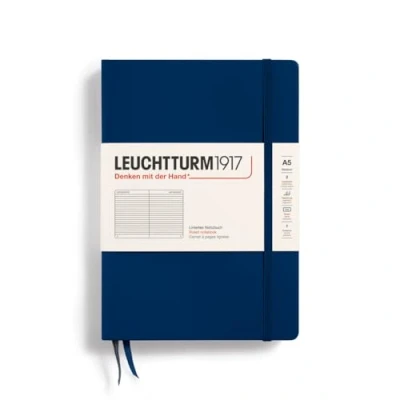 Afbeelding van LEUCHTTURM1917 342922 notitieboek medium (A5), hardcover, 251 genummerde pagina&#039;s, marineblauw, gelinieerd