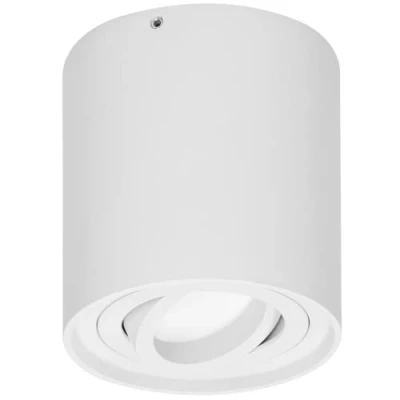 Afbeelding van Adviti CAROLIN Ronde opbouwspot Downlight Wit Richtbare lichtbron GU10 Aluminium behuizing