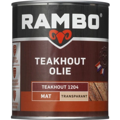 Afbeelding van Rambo Teak Olie Transparant 1204 0,75 liter