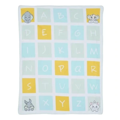 Afbeelding van Disney Baby Collection ABC babydeken Dumbo, Thumper, Simba &amp; Marie