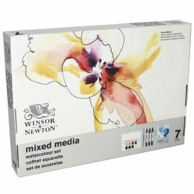 Afbeelding van Winsor&amp;Newton Mixed Media Set Aquarel 7 Delig